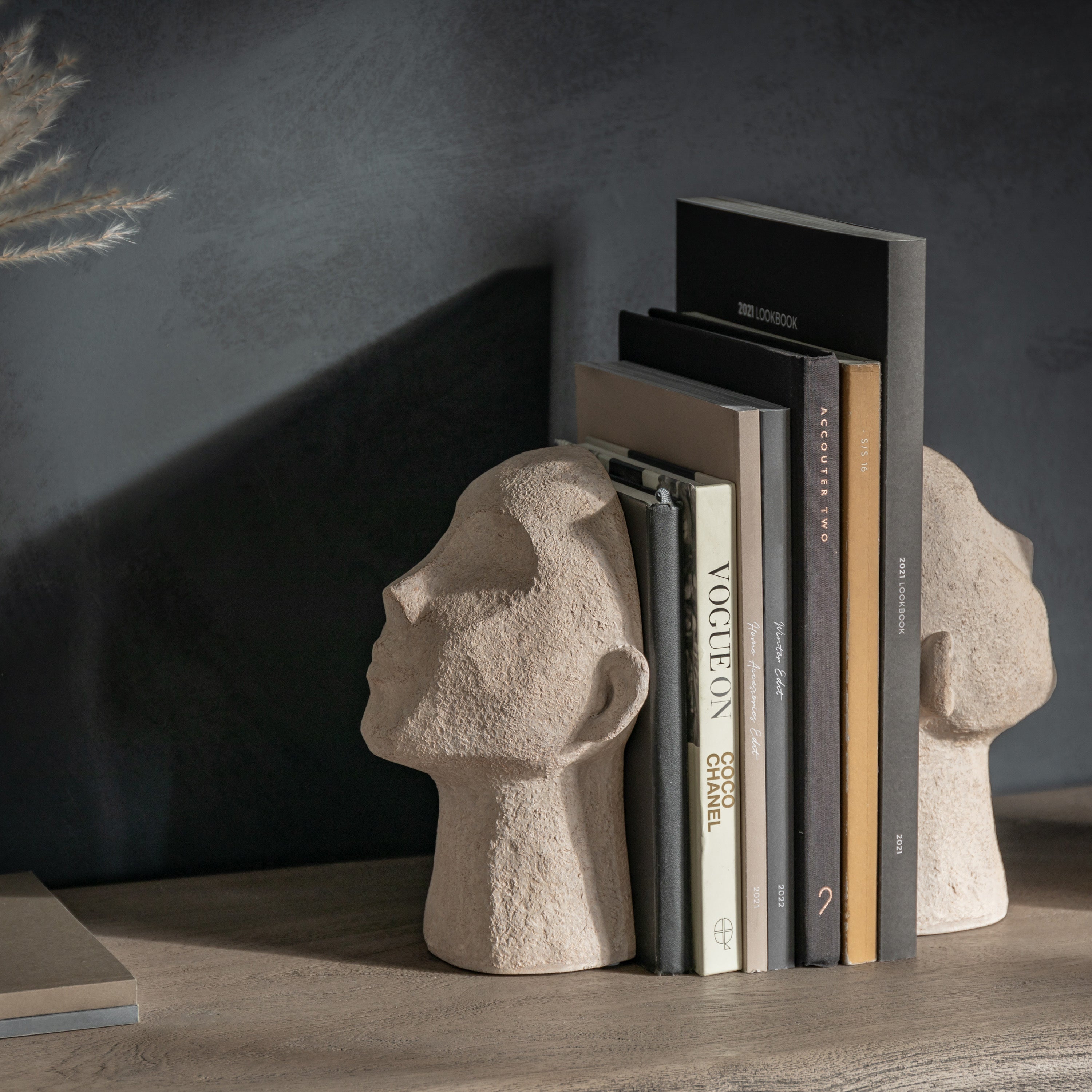 Stony Cream Heads Bookends